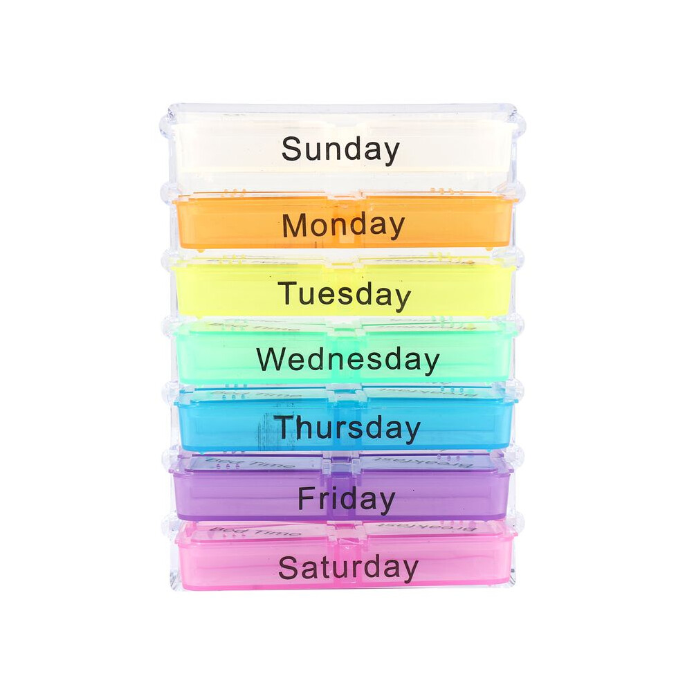 Medicine Weekly Storage Pill 7 Day Tablet Sorter Box Container Case Organizer