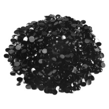 2000 Stuks Kristal Plaksteen Acryl Strass Kralen Nagelkunst (Zwart)