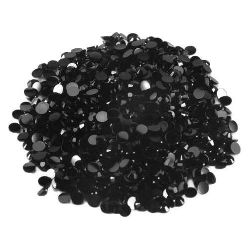 2000pcs Crystal Flatback Acrylic Rhinestones Beads Nail Art (Black)