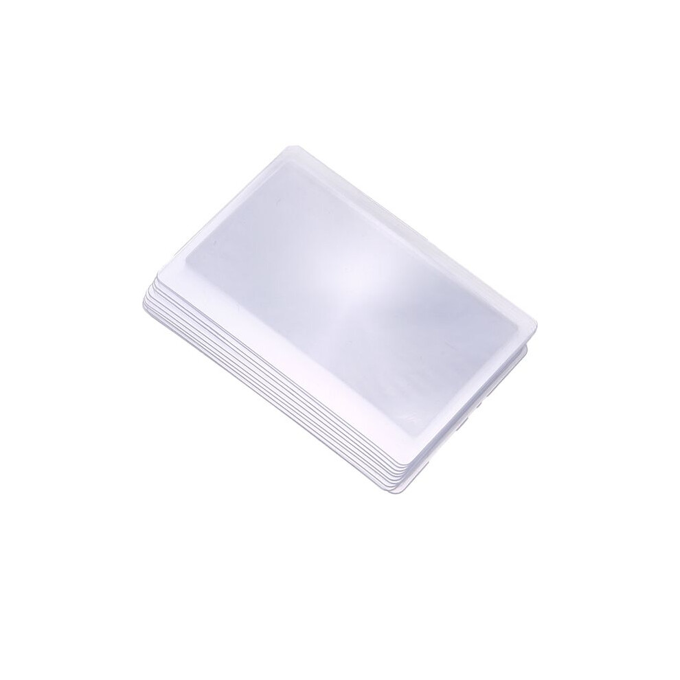 Torribaly 10X Pocket Magnifier / Magnifying Glass Map / Magnifying Glass / Reading Assistance Credit Card Format 3 Times Zoom Transparent