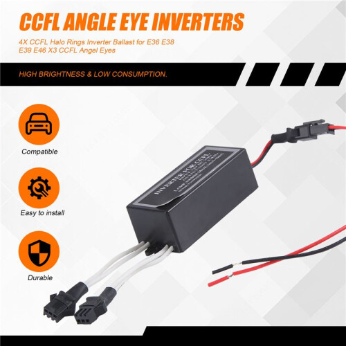 2x CCFL Alone Anelli Inverter Zavorra per  Per E36 E38 E39 E46 X3 CCFL Angelo occhi 1