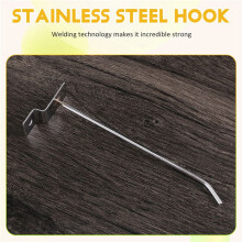 25 x Slatwall Single Hook Pin Shop Display Fitting Prong Hanger 150mm