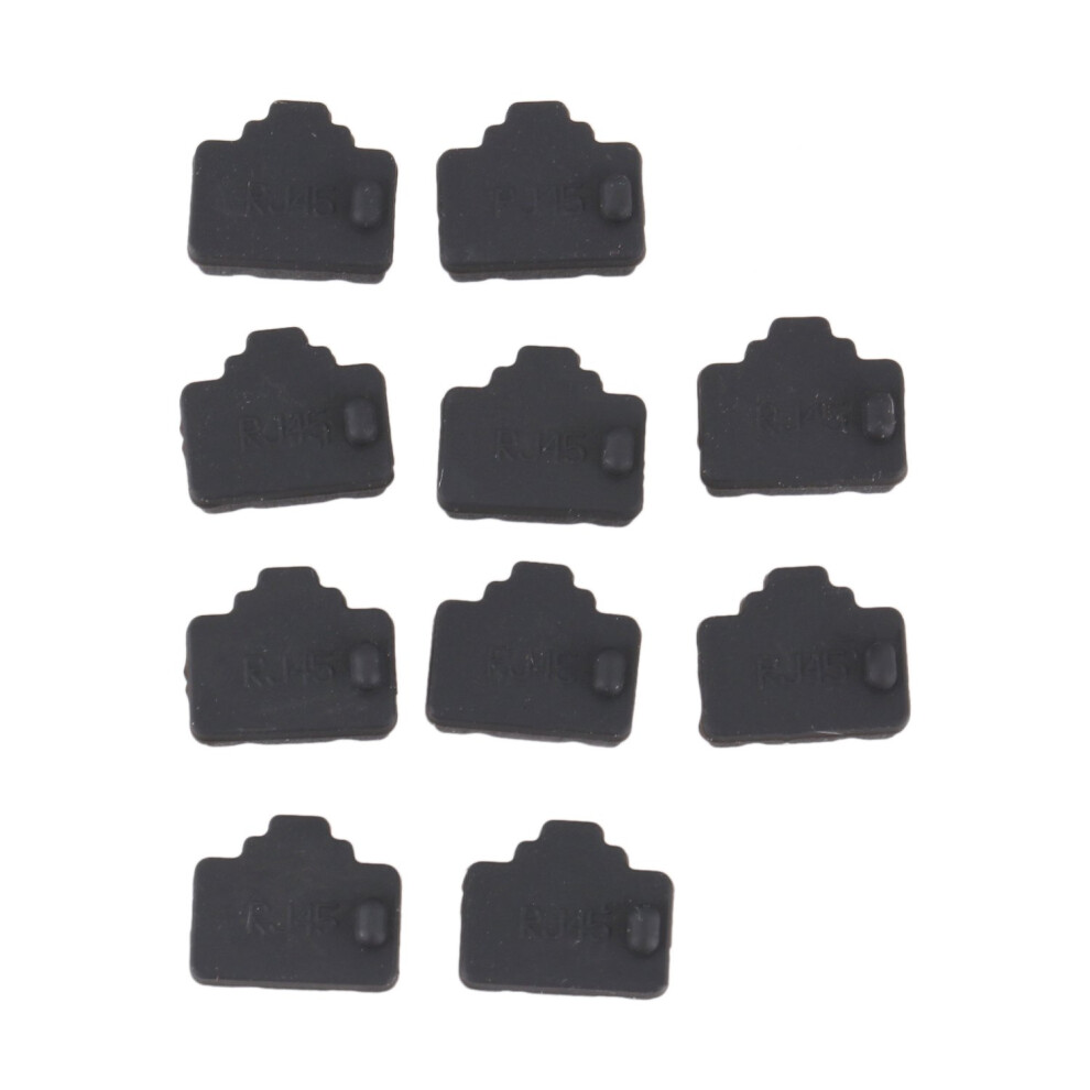 Ethernet Hub Port Rj45 Anti Dust Cover Cap Protector Plug 10Pcs Black 4714182153626
