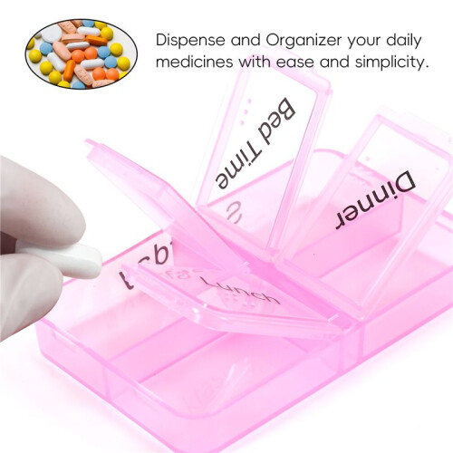 Medicine Weekly Storage Pill 7 Day Tablet Sorter Box Container Case Organizer 2