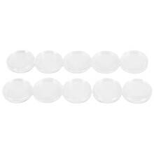 10 pcs Small round transparent plastic coin capsules box 24mm