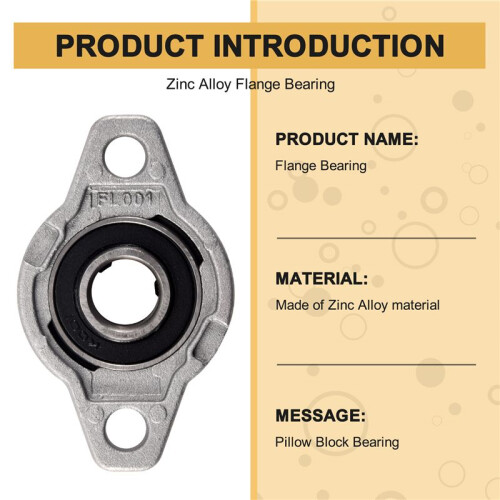 FL001 Alliage de zinc 12mm roulement a 1