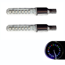 2 PCS Bicycle Wheel Lights with Automatic Motion Sensor, IP55 Waterproof LED Bike Tire Valve Lights, Multicolor