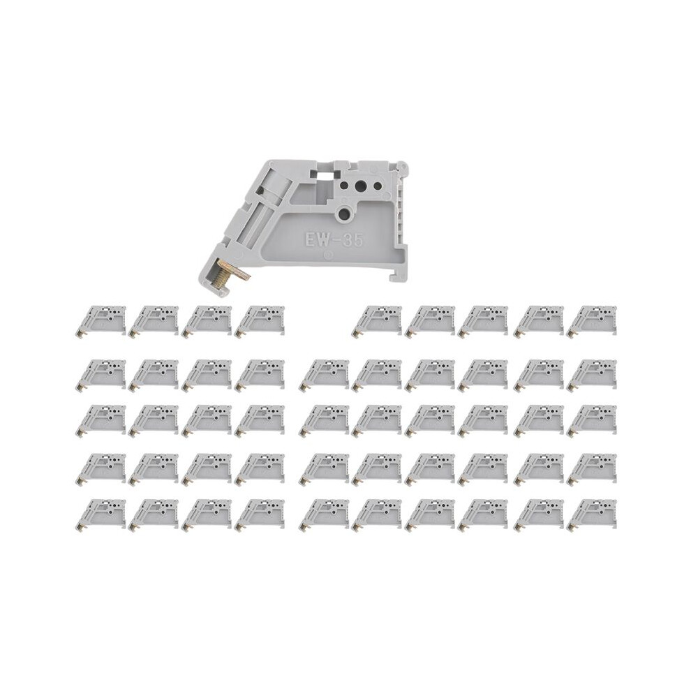 50Pcs 35Mm Din Rail Terminal Block End Stopper Mounting Clips 4711842206579