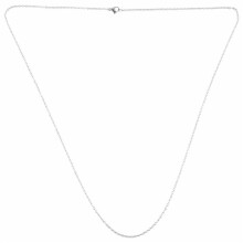 Jewelry Woman Chain, stainless steel "O" necklace, Silver – 2 mm wide – 65 cm long