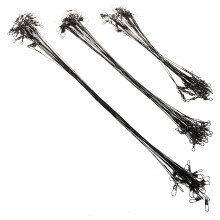 Fishing 60pcs Stainless Steel Wire Leader 15/23/30cm Black