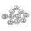 Crystal Rhinestone Button Flat back Decoration DIY 15mm 10 Pcs Clear 1