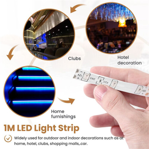 1M 60-3528 SMD Waterproof LED Light Strip DC12V () 2