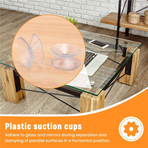 10 Pcs Double Sided Suction Cup - Sucker Pads for Glass, Plastic - 30Mm Width 2