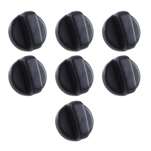 7 pcs. 8mm hole black gas stove cooker rotary  knobs for the kitchen