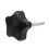 M8 x 40mm Screws Star  Wing screw Clamp knob handle black 1