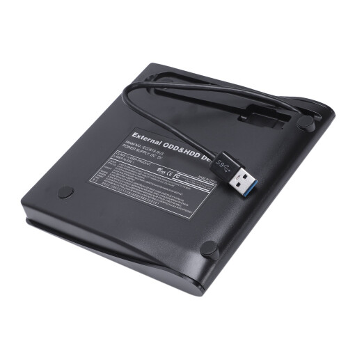 USB 3.0 Mobile External Case For 12.7mm  CD DVD BD-ROM BD-RE Drive BK Useful 2