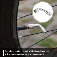 2 Adaptador de ExtensióN de la VáLvula del NeumáTico Extensor del VáStago del NeumáTico de la Motocicleta ÁNgulo de 90 Grados