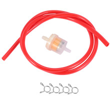 6Mm Filtro Benzina Tubo Benzina Tubo Linea 4 Clip Per Moto Scooter Dirt Bike Rosso