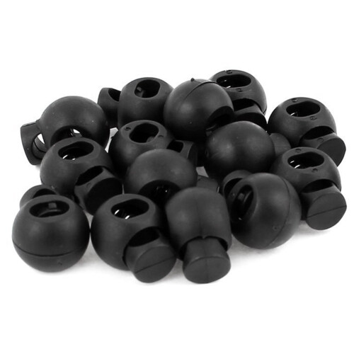 Adjustable Round Toggle Spring Loaded Rope Lanyard Cord Locks 15 Pcs 2