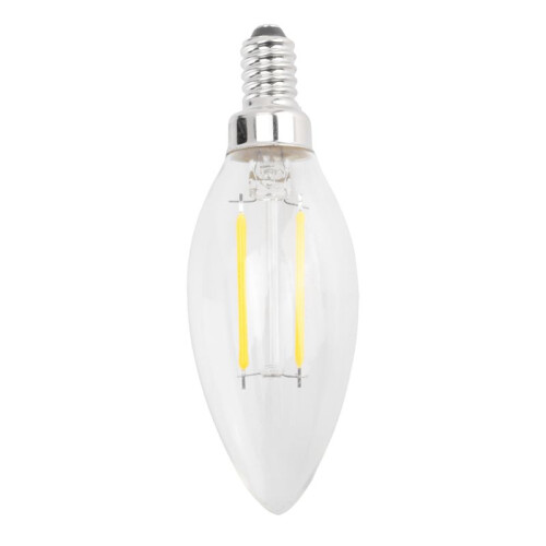Dimmable E12 2W COB Edison Candle Flame Filament LED Light Bulb Lamp 10*3.5cm