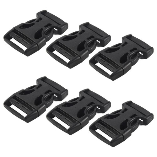 4pcs Plastic Side Quick Release Buckles Clip for 25mm Webbing Band Black 1