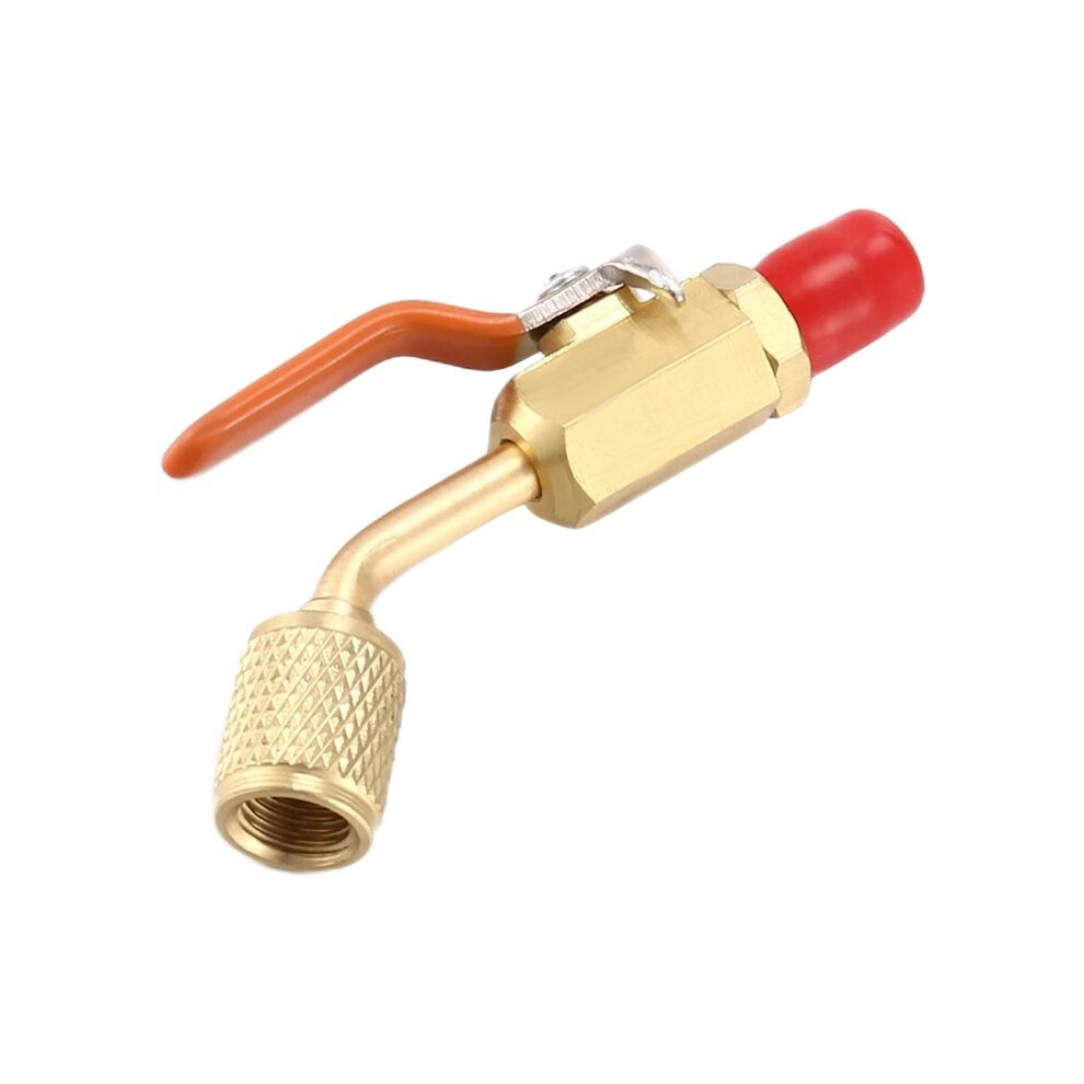 R410a R134a Brass Shut Valve For A/C Charging Hoses Hvac 1/4Inch Ac Refrigerant Yellow 4712927954248