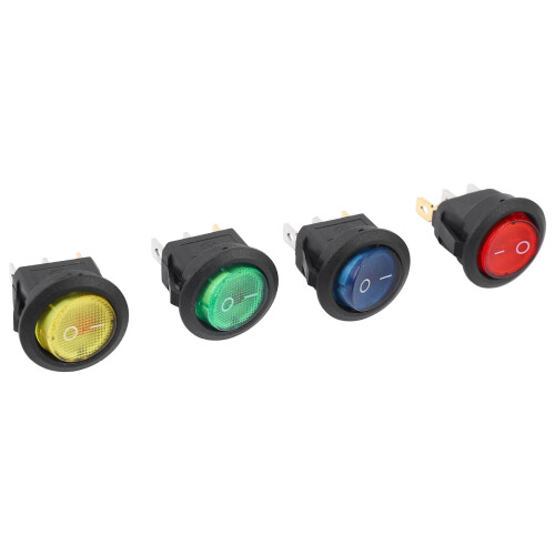 4 X 12V LED Illuminated Rocker -Off Toggle SPST  Dash Light Car Boat