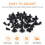25 Pcs Plastic Push in Bumper  Door Rivets Clip 8mm Hole Black 6
