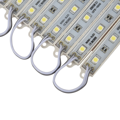 1*10pcs 5050 SMD 3 LED Module LED Strip String Light Waterproof  12V Cool White 2