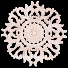 Lots Wood Carved Long Onlay Applique Unpainted Flower Walls Cabinets Door Decor Type:15cm Type A