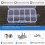 2Pcs 10-Slot Portable Plastic Resistors Electronic Component Case Box 2