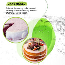 Silicone Mould Bakeware 26cm/10inch Round Cake Form Baking Pan and green colors are random