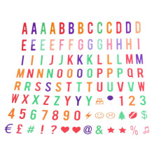 Letter & Symbol Pack For A4 Cinematic Light Sign Box Cinema LED Letter Lamp (104 Multicolor Letters And Symbols)