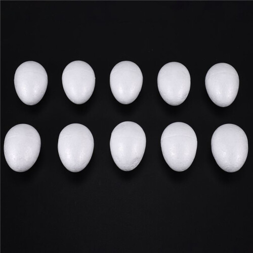 10 eggs 6 cm white Easter Egg decorative egg for painting or sticking 1