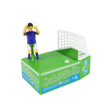 Neuheit Geschenk Cartoon Fussball Spartopf elektrische Sparschwein Fussball Spieler Ziel Kicking Coin Bank Fussball Sparschwein Spardose