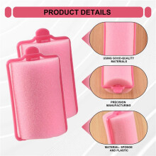 12Pcs dark Hair Styling Soft Foam Sponge Rollers Curlers Hairdressing Tool