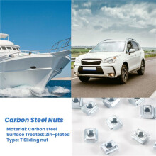 50pcs M5 T Sliding Nut Zin-Plated Carbon Steel T Sliding Nut for 2020 Aluminum Profile