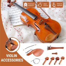 4/4 Violindelar TillbehöR HakstöD StjäRtstycke FinstäMning Peg Tailgut Endpin Strings Kit