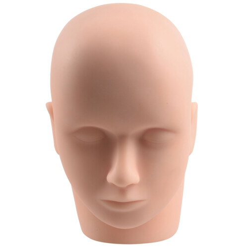 Mannequin Flat  Silicone Practice False Eyelash Extensions Makeup Model Massage Training 1