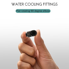 12.9Mm G1/4 Thread 90 Degree Rotary Tube Connector Fitting For Pc Water Cooling Black