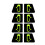 8 Stks/Set voor  Model 3 Autodeur Open Exit Sticker Lichtgevende Knop Sticker Kit 1