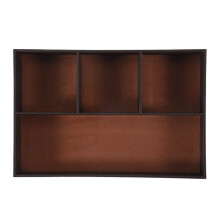 4 Slots Desk Drawer Organizer, Pu Leather Drawer Storage Organizer Divider for Office Desk Supplies Value Collection and Accessories Purpose Storage