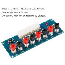 24 Pins Atx Benchtop Board Computer Pc Power Supply Breakout Adapter Module
