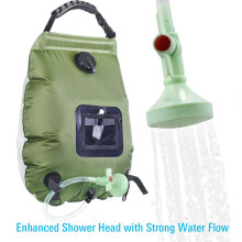 20L Outdoor Camping Shower Water Bag Camping Mountaineering Solar Shower Bag Portable Outdoor Bath Water Storage Bag Non-Toxic Environmental