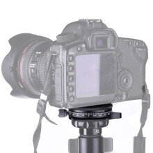 Camera Pan Base With Arca Swiss Style Plate, 0.95Cm Screw Aluminum Panoramic Tripod With Bubble Level, Load Capacity 22 Lbs