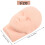 Mannequin Flat  Silicone Practice False Eyelash Extensions Makeup Model Massage Training 5