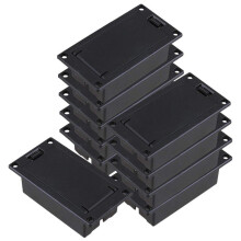 Gitarrbas 9V BatterihåLlare Fack Fodral Svart Set Om 10