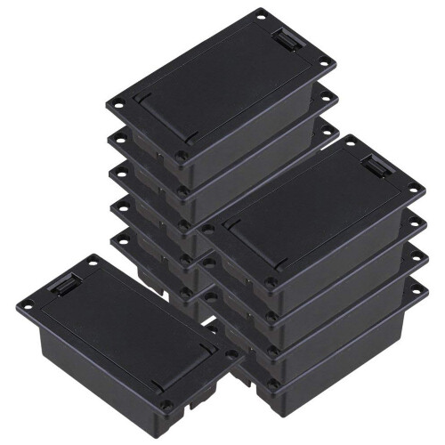 Custodia Per Vano Batterie Per Basso Elettrico 9V Custodia Nero 10 Pezzi