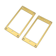 2 Stücke Metall Flache Spule Abdeckung Gitarre Pickup Rahmen Montage Ring