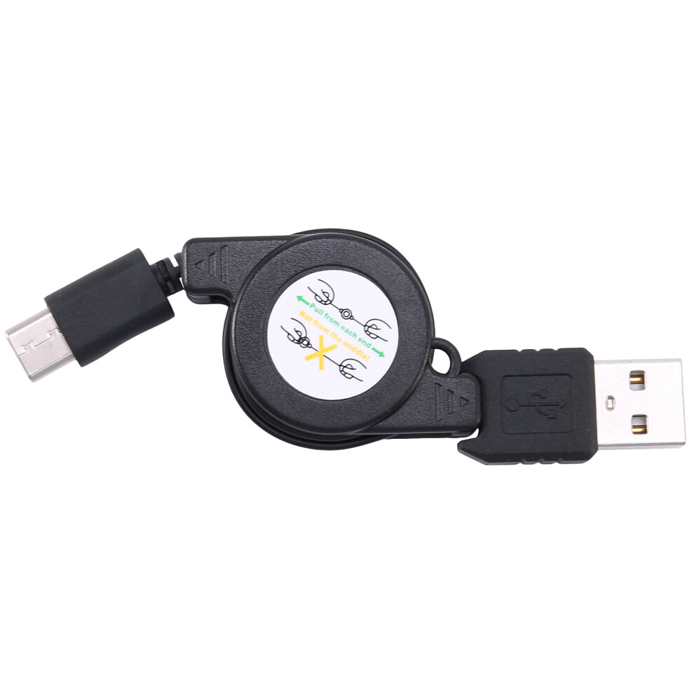 Usb Type C Usb 3.1 Retractable Cable Charger Charging Type-C Usb-C Cable Black 4713498876762